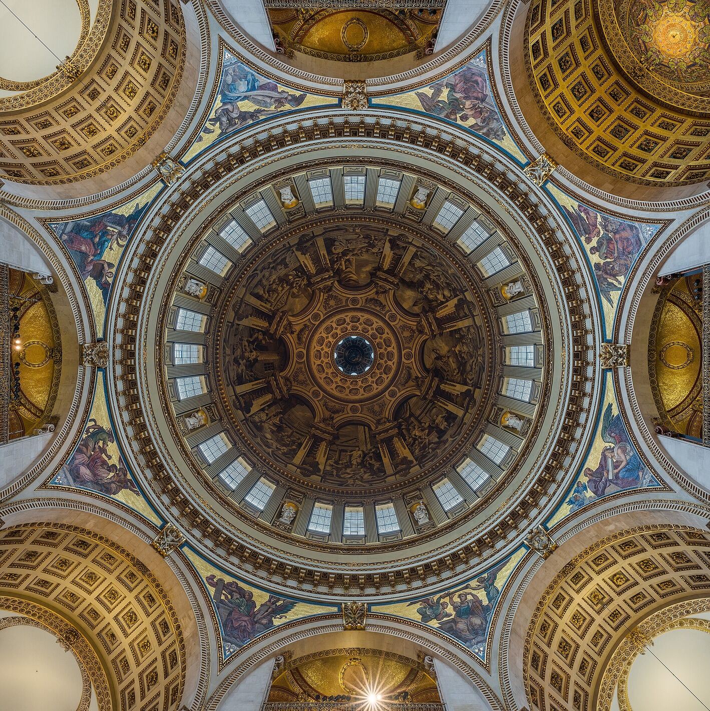 Interior of the dome at St Paul's Cathedral